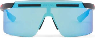 Prada Occhiali da sole Linea Rossa con naselli - Blu