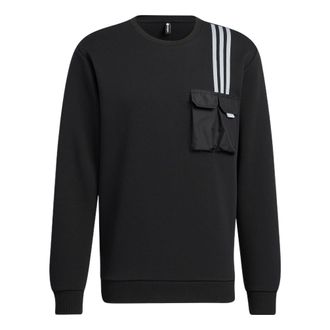 adidas Mens adidas neo Classic Chest Sports Long Sleeves Black HM2019