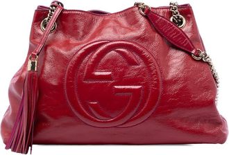 Gucci Pre-owned Gucci Medium Patent Soho Chain Tote Ladies 308982 204991