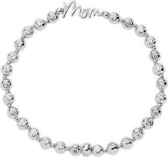 Alex and Ani Mom Elongated Crystal Stretch Bracelet in Silver at Nordstrom