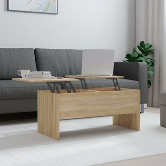 vidaXL vidaXL Tavolino Rovere Sonoma 102x50,5x46,5 cm in Legno Multistrato