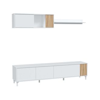 For&eacute;s Fores - Muebles De Sal&oacute;n Ethna Blanco Artik Y Natur Estilo Moderno Para Comedor 200x40cm