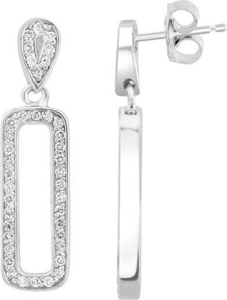 Effy Pav&eacute; Diamond Open Link Drop Earrings in 14K White Gold in 14K Gold at Nordstrom
