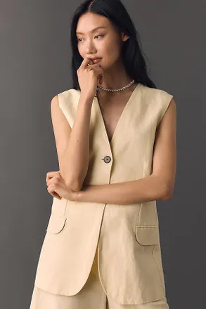 Aligne Royal Linen Longline Vest Top