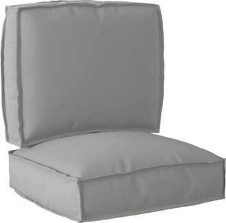 vidaXL Pallet Cushion Set 2 pcs Grey 50 x 50 x 12 cm Oxford fabric Vidaxl