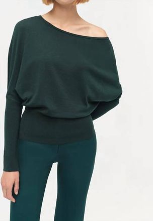 SIMKHAI Lavina Off Shoulder Sweater In Emerald