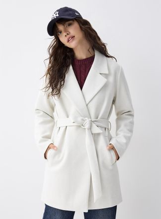 Twik Womens Belted felt coat