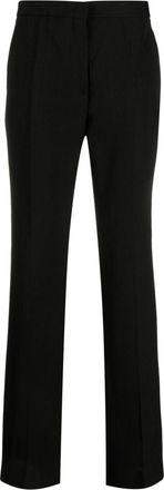 Jil Sander pressed-crease tailored trousers - women - Silk/Viscose/Silk/Viscose/Cotton - 36 - Black