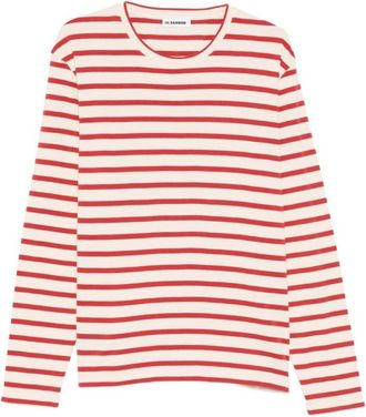 Jil Sander Red Round Neck T-Shirt