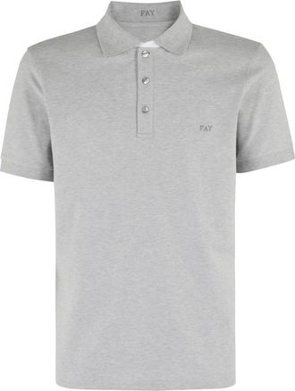 Fay Gray Polo Shirt Double Collar