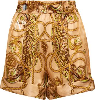 Philipp Plein Silk Short Trousers New Baroque