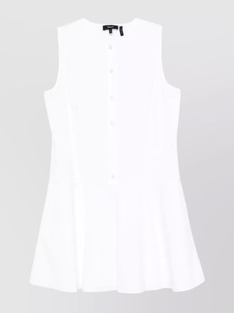 Theory mini dress with crew neck and flared skirt