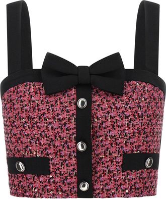 Alessandra Rich Tweed Top