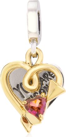 Pandora Engravable Heart & Arrow Double Dangle Sterling Silver Charm