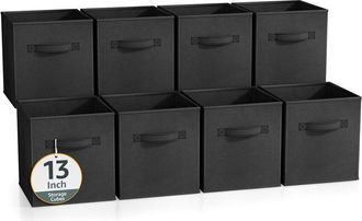 Sorbus 13In 8 Pack Collapsible Fabric Storage Bins