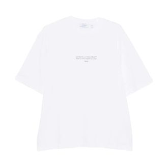 Off-white Tops, Heren, Wit, S, Katoen, Statement Katoenen T-shirt