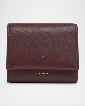 Givenchy Day Trifold Snap Wallet in Shiny Leather