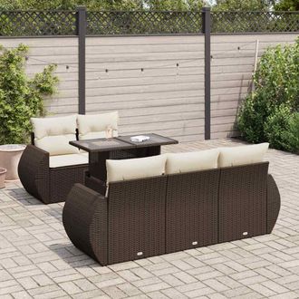 vidaXL Vidaxl - Set De Muebles De Jard&iacute;n 4 Piezas Y Cojines Rat&aacute;n Pe Gris