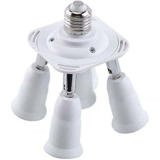 OEM Adaptador Divisor De Casquillo E27 5 En 1 Para Bombillas Led E27 - Crezuo
