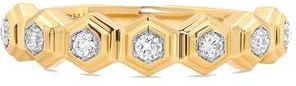 Sara Weinstock Honeycomb Diamond Half Eternity Ring in Yellow Gold at Nordstrom, Size 7