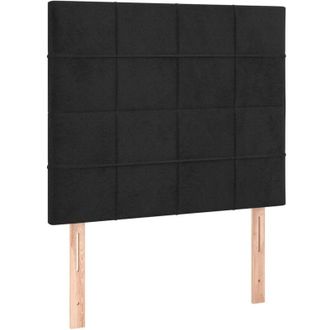 vidaXL Cabecero Con Luces Led Terciopelo Negro 100x5x118/128 Cm Vidaxl