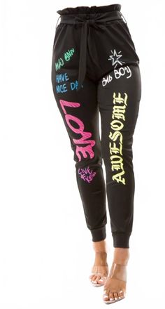 Hot & Delicious Pull-On Sexy Joggers In Black