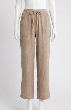 Z Supply Plaza Airy Gauze Ankle Pant In Iced Coffee