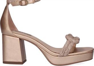 Ex&eacute; Womens Lina Heeled Sandal In Champange