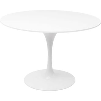 Kare Design Mesa redonda blanca de 120 cm