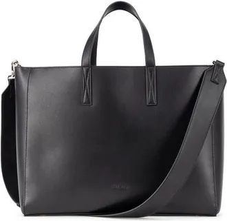 Calpak Haven Faux Leather 15-Inch Laptop Tote in Black at Nordstrom
