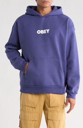 Obey Bold Extra Heavyweight Hoodie in Skipper Blue at Nordstrom Rack, Size X-Large