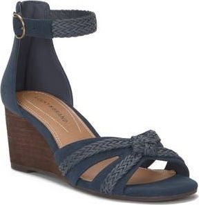 Lucky Brand Jaelah Wedge Sandal in Navy Blazer Torsue at Nordstrom Rack, Size 9.5