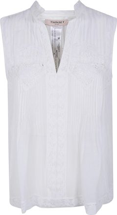Twin-Set Embroidered Sleeve Less Shirt