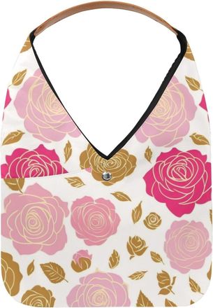 Generic Aesthetic Flower Reusable Lightweight Grocery Bags - Foldable Into Compact Pouch, Washable & Sturdy, Multipurpose for Shopping and Travel