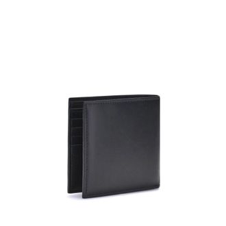 Alexander McQueen Mens Black Calf Leather Bos Taurus Wallet