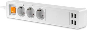 OEM Platinet Regleta Inteligente 3680w Con 4 Puertos Usb-a