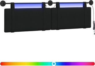 vidaXL Cabecero Colgante Negro Tela Vidaxl