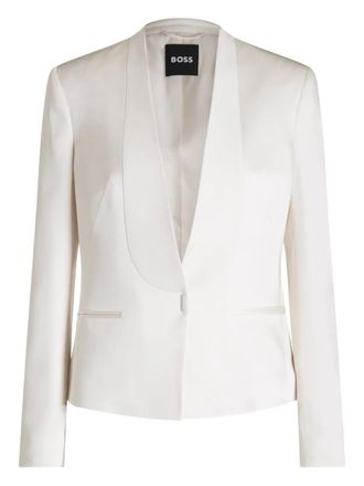 BOSS welt-pocket blazer - White