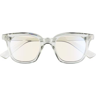 The Book Club The Snatcher In Black Tie 47mm Reading Glasses in Sea Spray at Nordstrom, Size +2.50