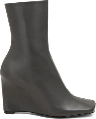 Ami 90mm two-tone leather ankle boots - women - Calf Leather/Calf Leather/Calf Leather - 39 - Grey