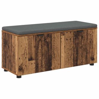 vidaXL Banco De Entrada Con Coj&iacute;n Madera Vieja 100 X 38 X 46 Cm Vidaxl