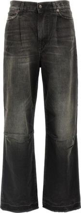 R13 Black Wayne Articulated Knee jeans