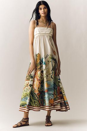 Alemais Toucan Tango Cotton Midi Dress