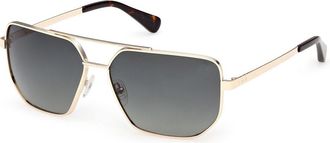 Timberland TB00076 Polarized 32R Mens Sunglasses Gold Size 62