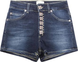 Dondup Denim Bermuda Shorts met juweeldetail - Dames - Denim shorts - Blauw - W26 - Denim - Korte Broeken