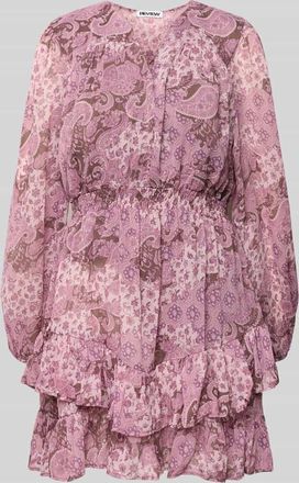Review Minikleid mit Paisley-Muster im Stufen-Look in Mauve, Gr&ouml;&szlig;e XS