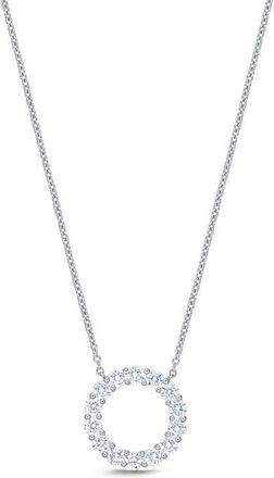 Memoire Diamond Circle Pendant Necklace in White Gold at Nordstrom, Size 18 In