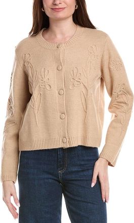 CeCe by Cynthia Steffe Knit Flower Cardigan