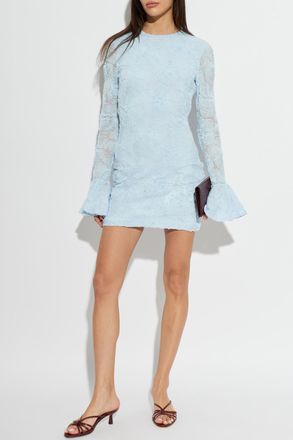 Rotate Short Floral Dress, Womens, Blue