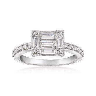 Ross-Simons Lab-Grown Diamond Ring in Sterling Silver